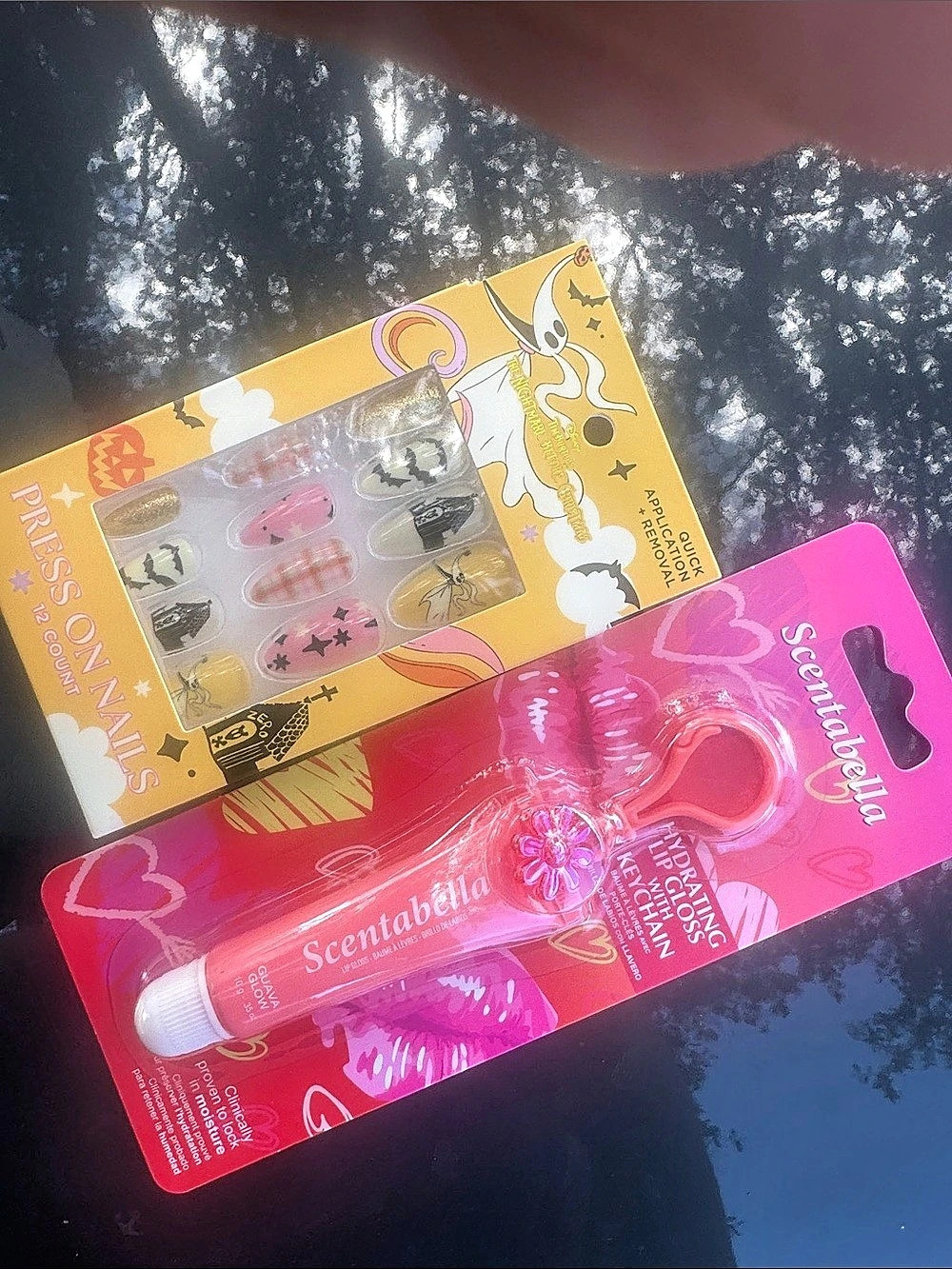 Scentabella Hair Accessories and Princess Nail Art Set Pink & Yellow NWT